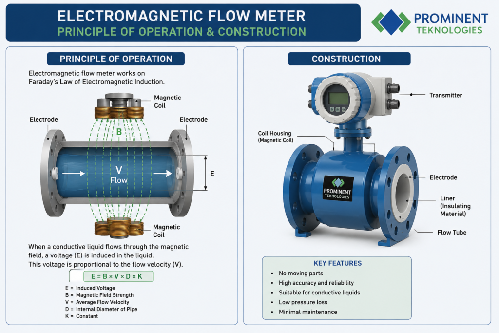 Prominent Teknologies - Electromagnetic Flow meter Suppliers